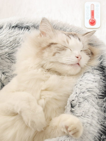 Plush Round Cat Bed