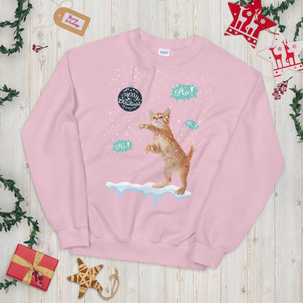Snow Kitty Ugly Christmas Sweater © | Unisex Sweatshirt