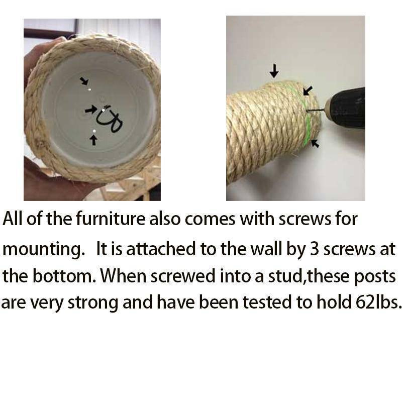 Sisal Floating Posts | Cat Wall Furniture