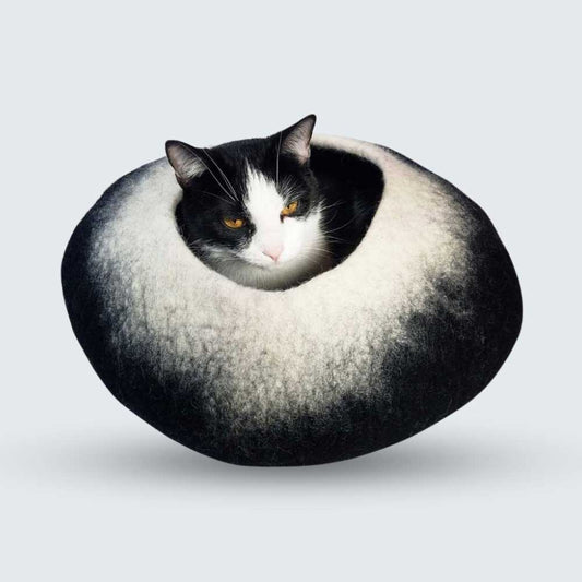 Charcoal & White Cat Cave