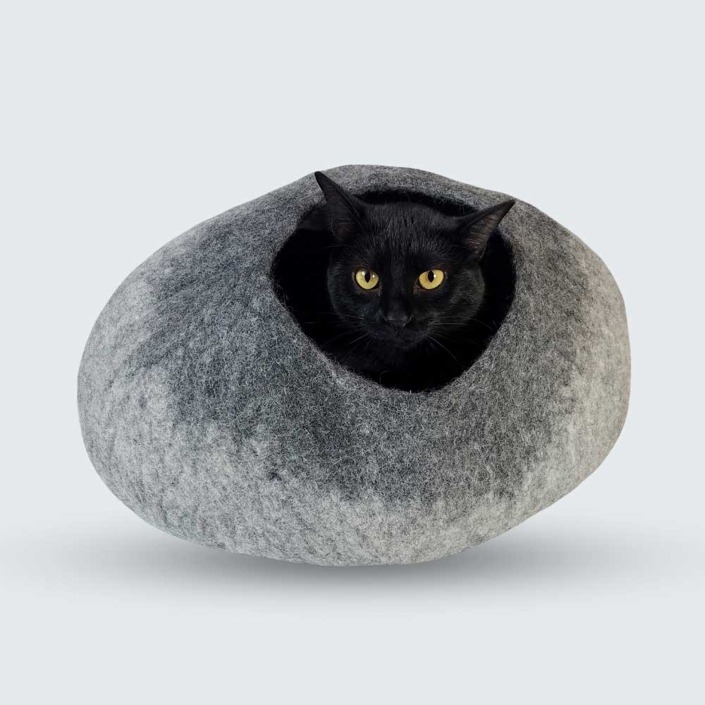 Cat Cave Co Luxury Felted Wool Hand Made Cat Beds