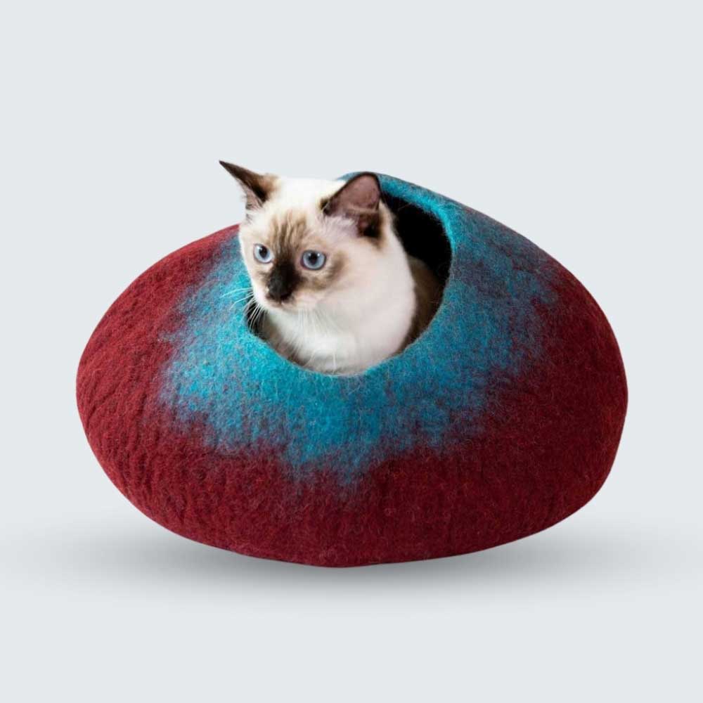 Maroon & Teal Cat Cave