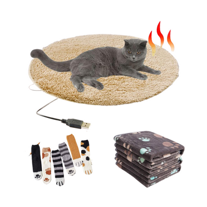 Black Friday Bundle: Heated Cat Bed + Calming Blankets + Cat Slipper Socks 50% Off