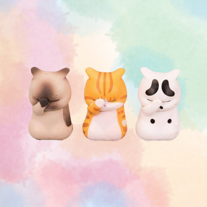 Set of 3 Toy Cat Cake Toppers | Cake Decoration