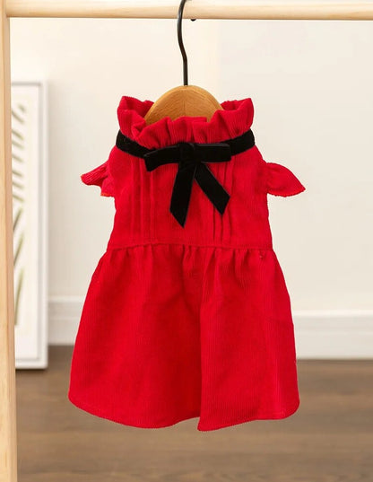 Red Cat Christmas Dress | Cat Clothing