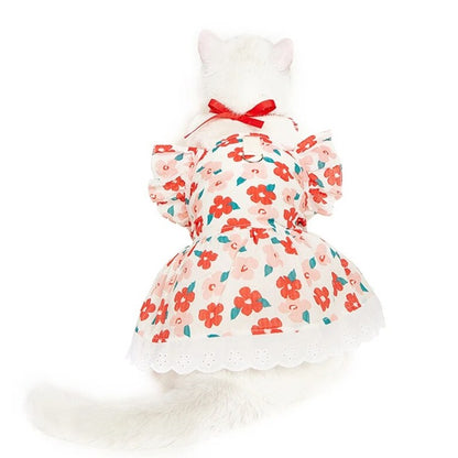Cat Floral Dress | Cat Clothing