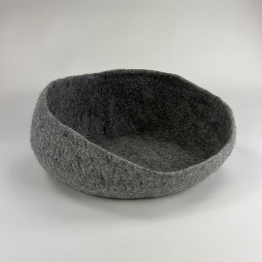 Grey Felt Cat Bowl