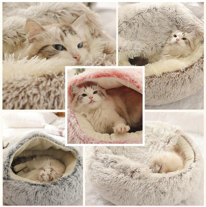 Plush Round Cat Bed