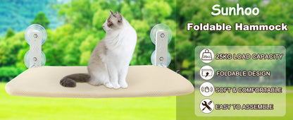 Foldable Hanging Cat Perch w/ Suction | Cat Hammock