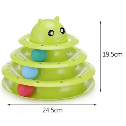 3 Level Cat Teaser Ball Toy | Interactive Toy for Cats