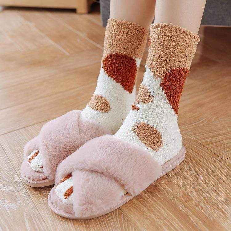 Fluffy Warm Slipper Socks