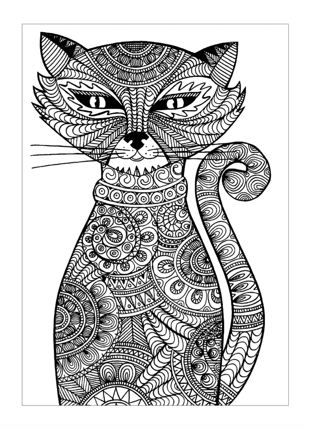 Mystic Cat Coloring Page | Free Download