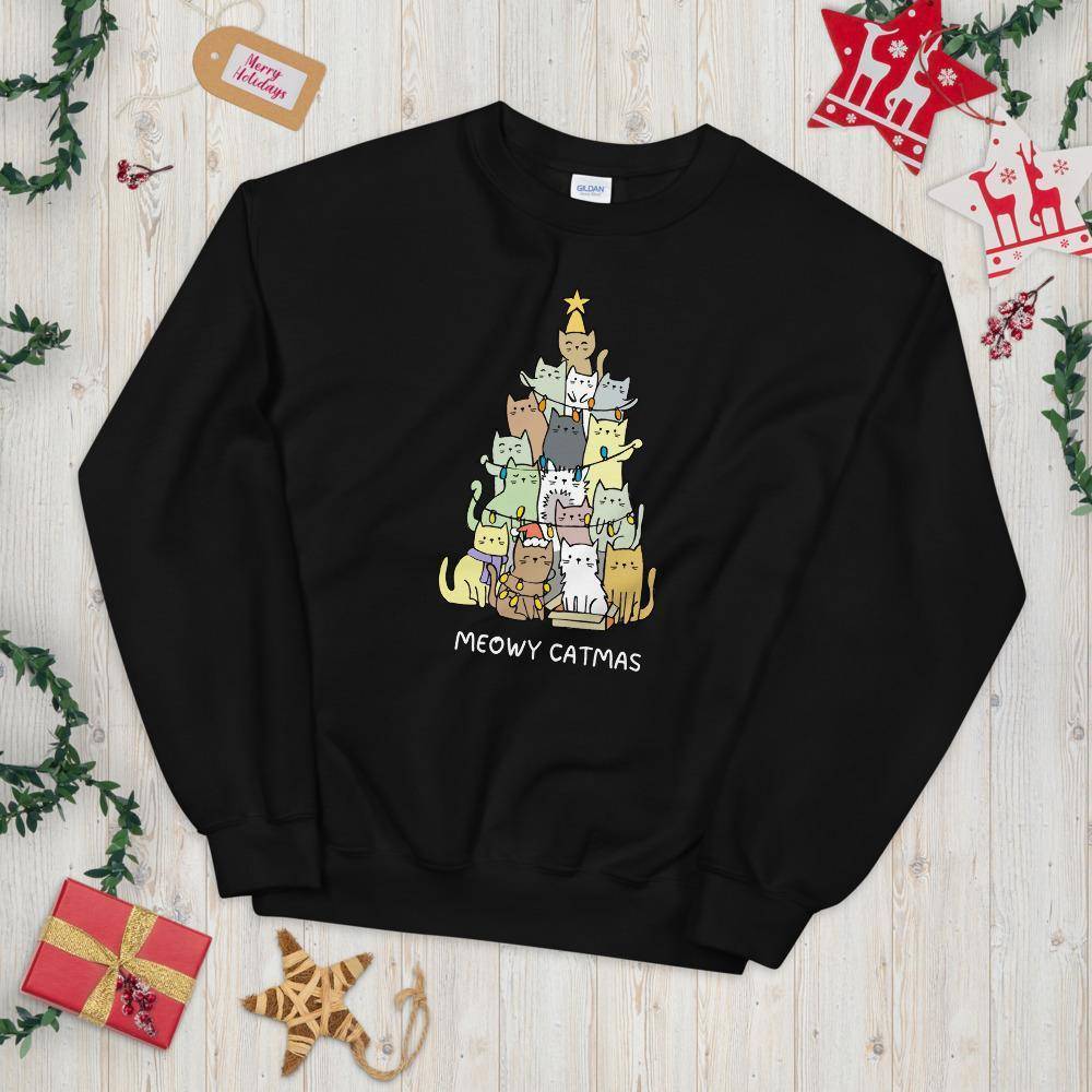 Merry discount catmas sweatshirt