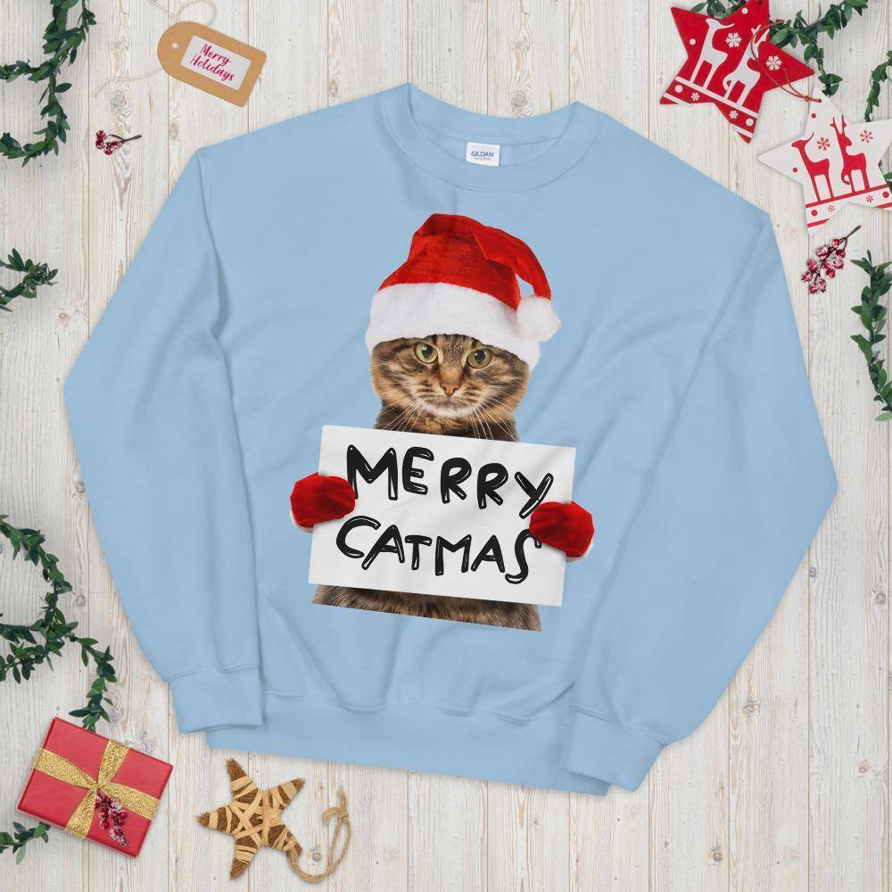 Merry Catmas Ugly Christmas Sweater © | Unisex Sweatshirt