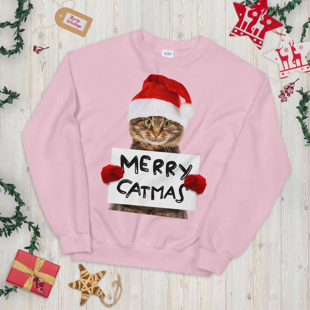 Merry Catmas Ugly Christmas Sweater © | Unisex Sweatshirt
