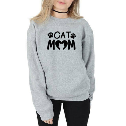 Cat Mom Paw Winter Sweatshirt