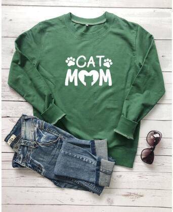 Cat Mom Paw Winter Sweatshirt