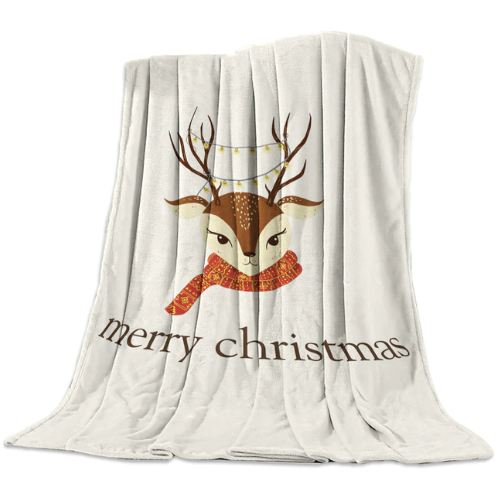 Winter Animal Fleece Blanket | Christmas Blanket